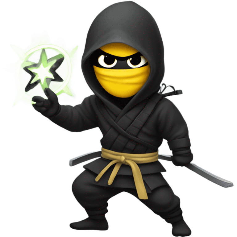 ninja with ninja stars emoji