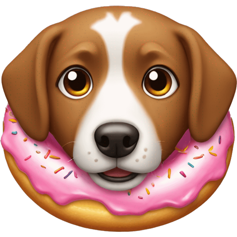 dog with donat emoji