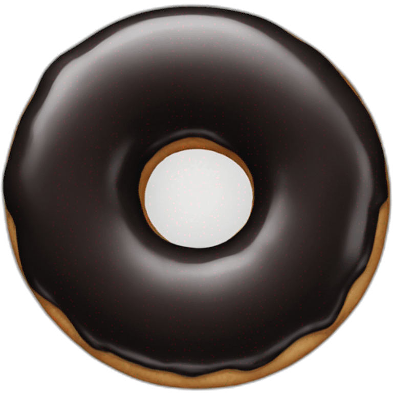 Black Doughnut emoji