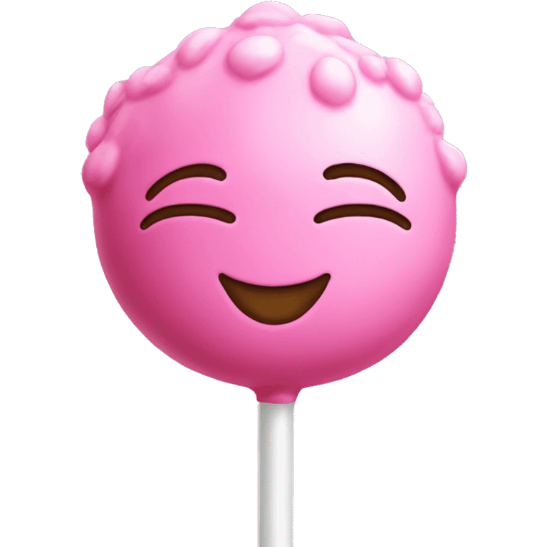 Cake pop pink emoji