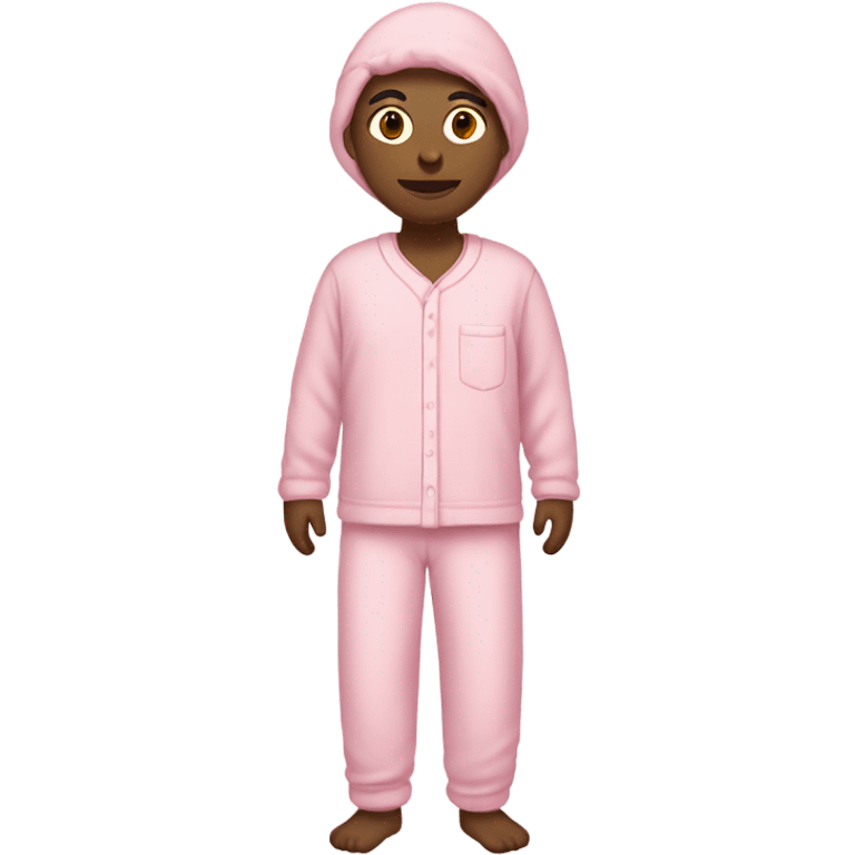 pink person in pink pajamas emoji