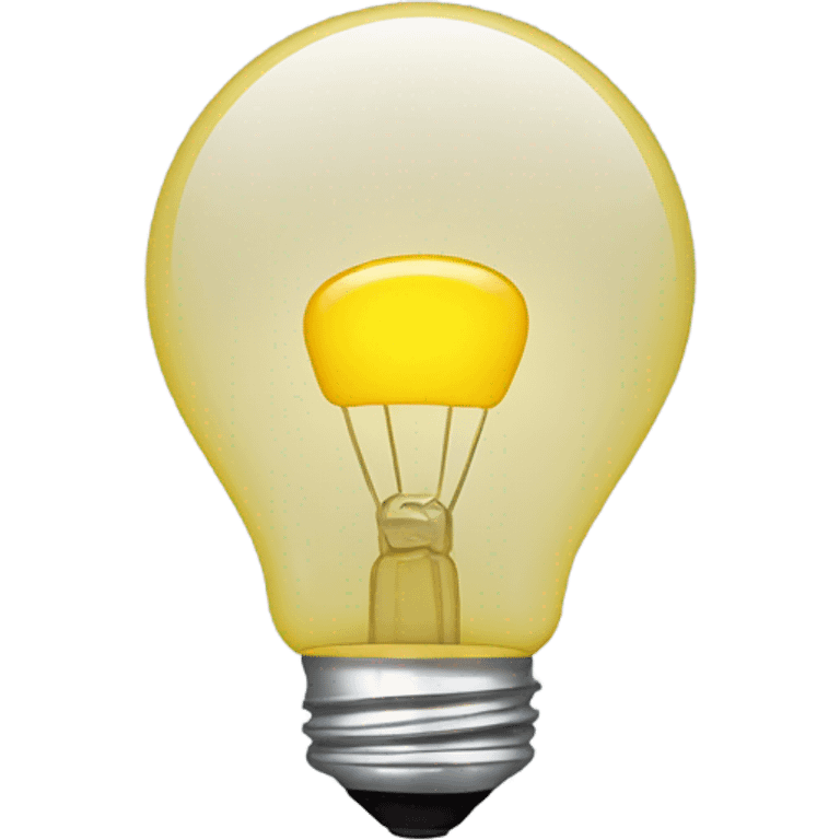 a yellow lightbulb emoji