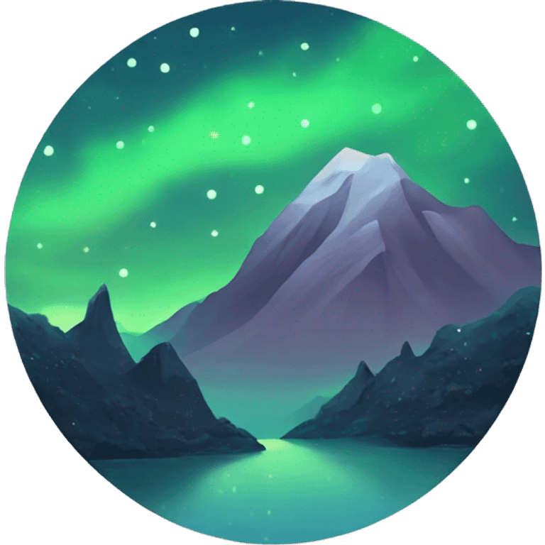 mountain night under starry sky emoji