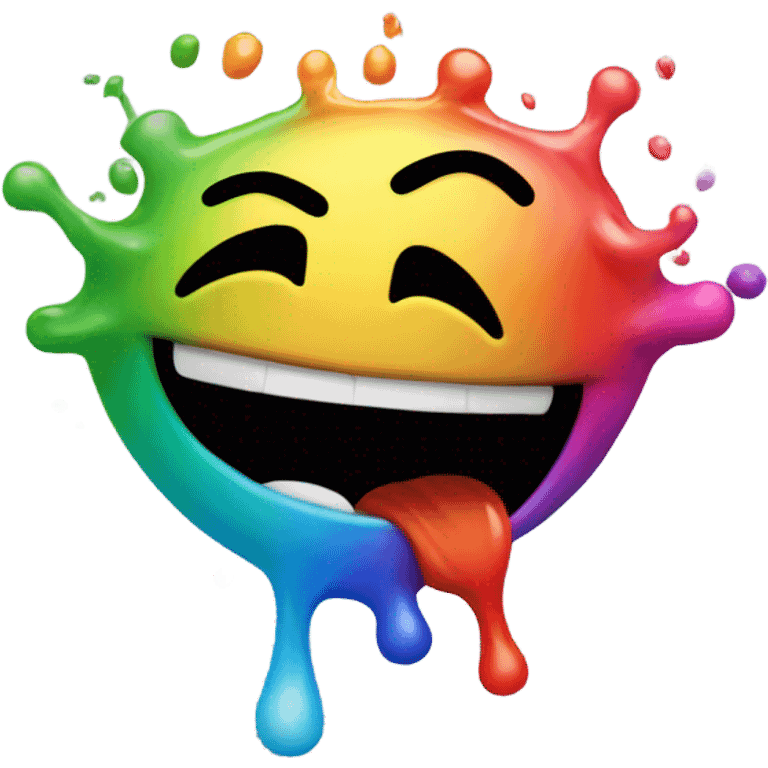 Emoji Puking rainbow emoji