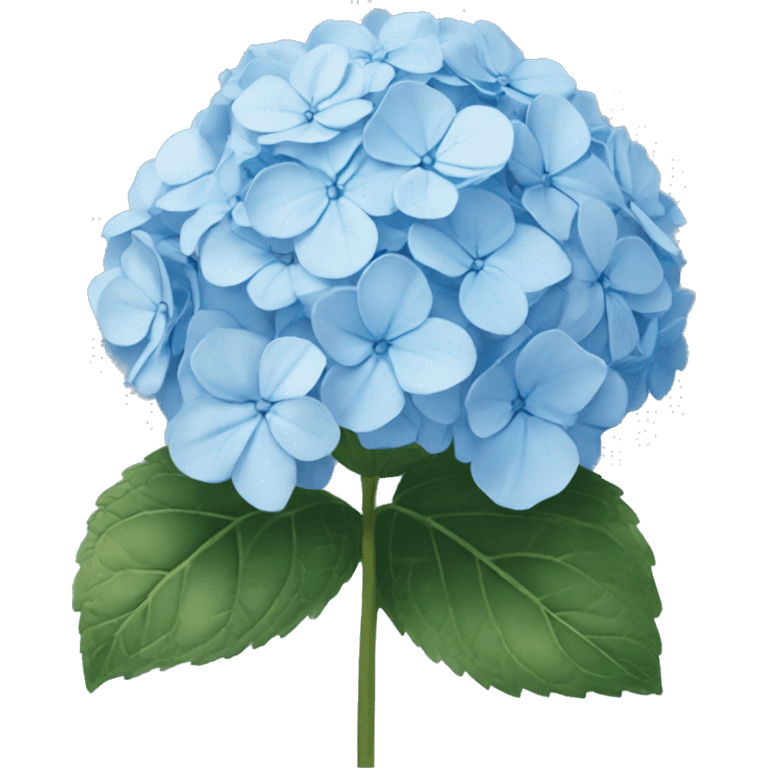 Pastel blue hydrangea emoji