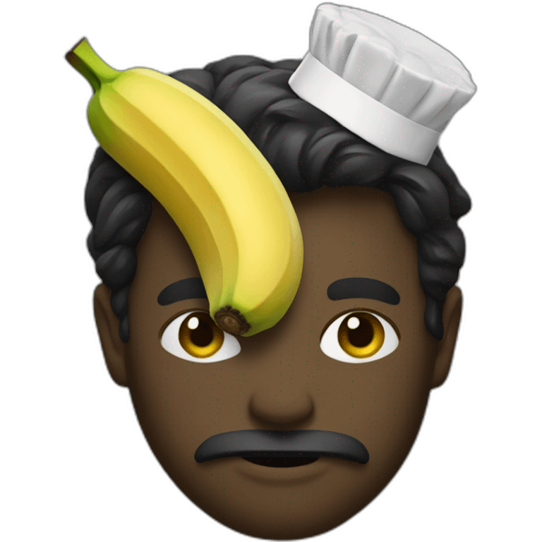 Noir qui mange une banane emoji