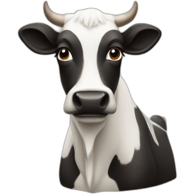 Vaca asustada emoji