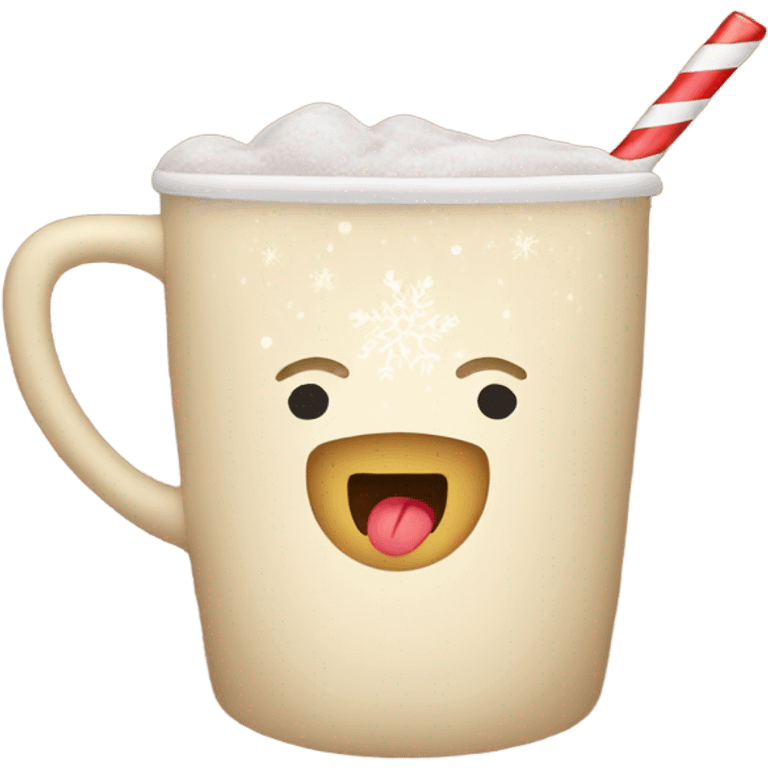 Christmas drink in a cup asthetic beige emoji