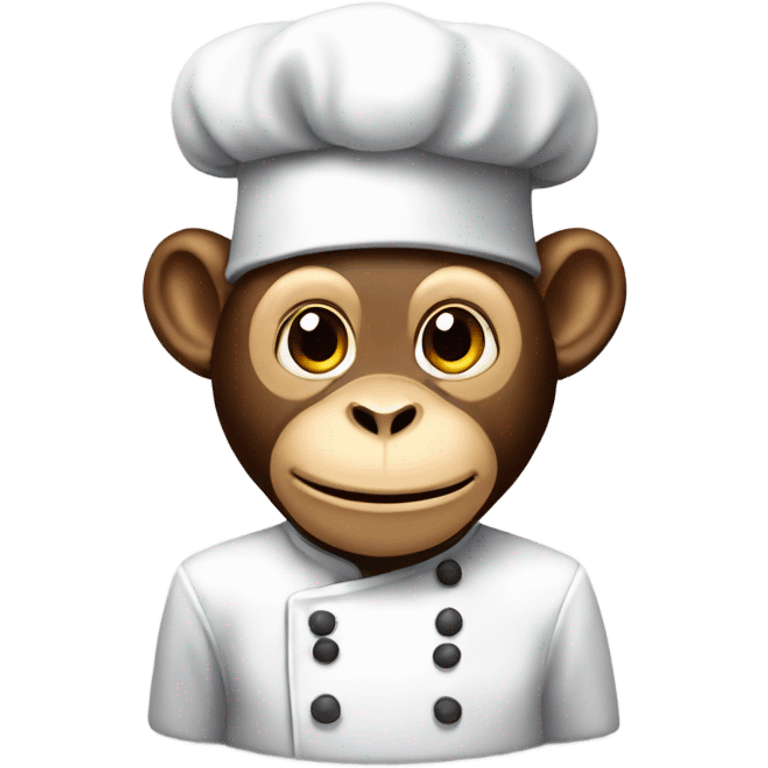 Monkey emoji with the chef hat emoji