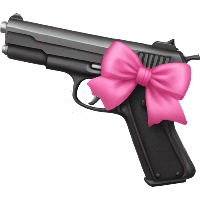 gun with pink bow emoji