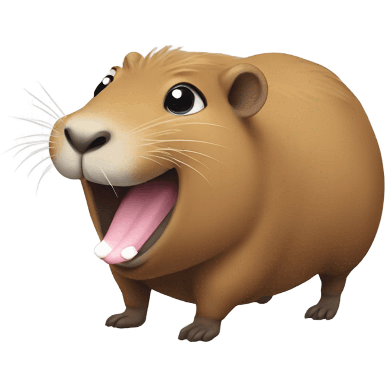 Capybara vibrating happy emoji