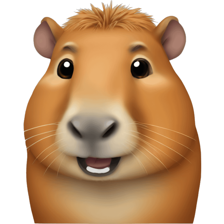 Capybara with mandarin  emoji