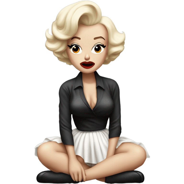 Marilyn Monroe with hurt knees emoji