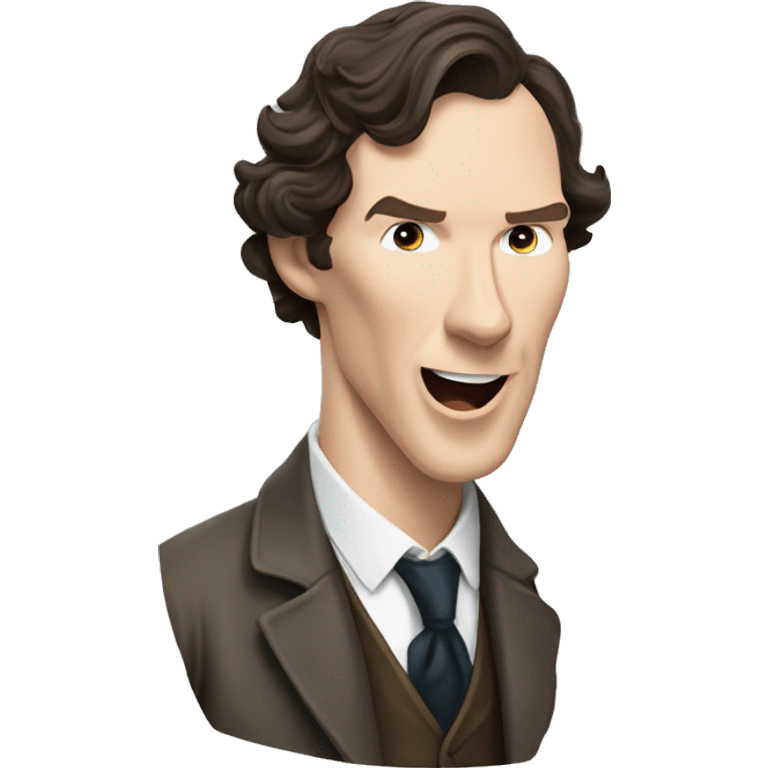 benedict cumberbatch as sherlock holmes as excited emoji