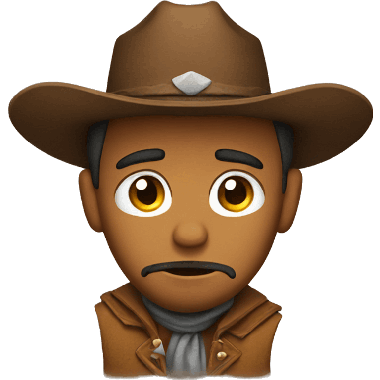 Sad cowboy  emoji