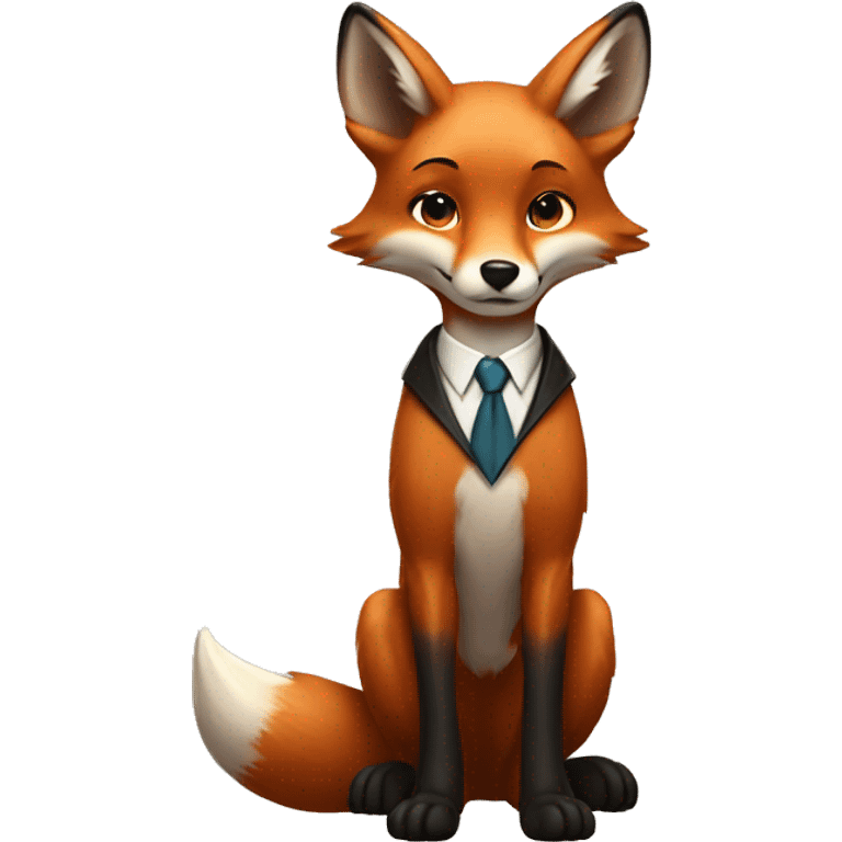 fox boy with formal flair and wings emoji