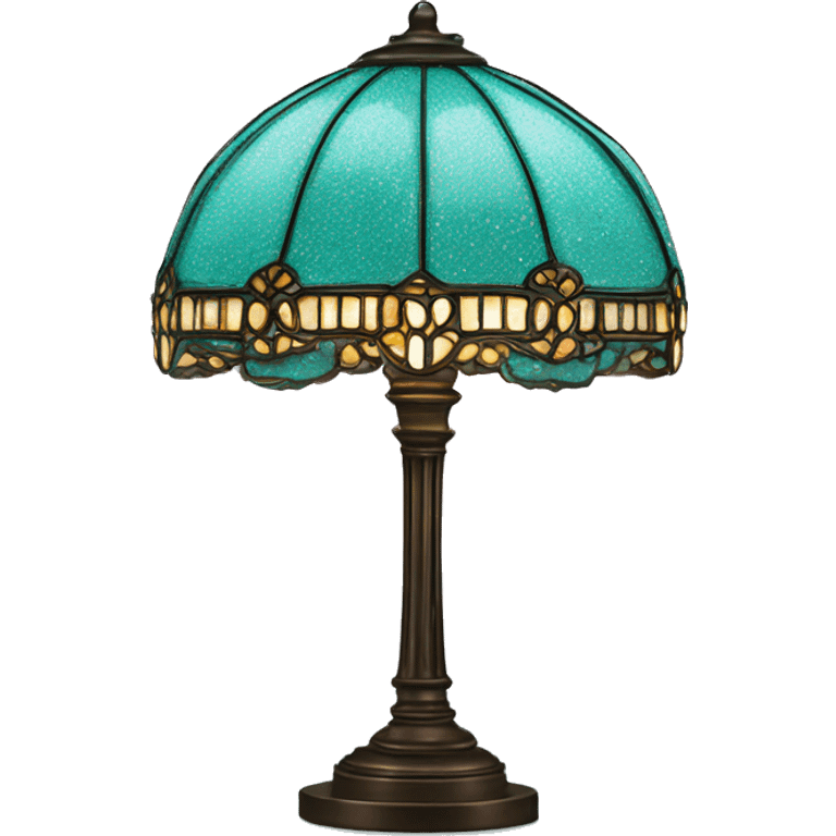 Glitter Tiffany lamp emoji