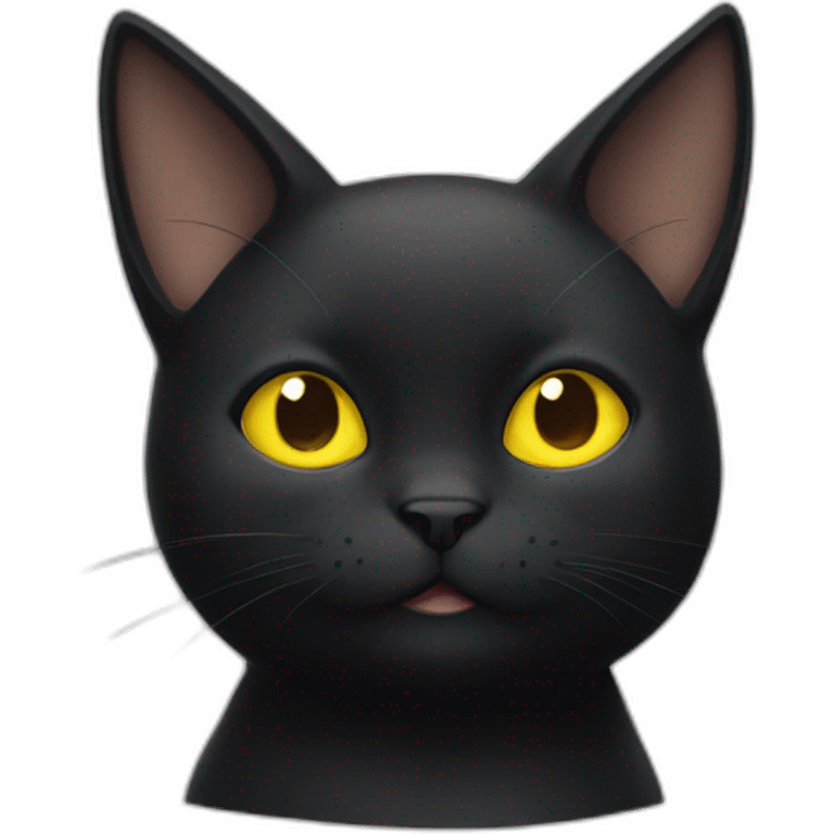 Black cat look like pikachu emoji