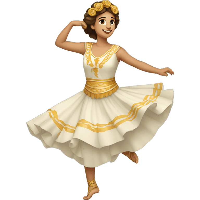 strong greek traditional folk dancer happy emoji