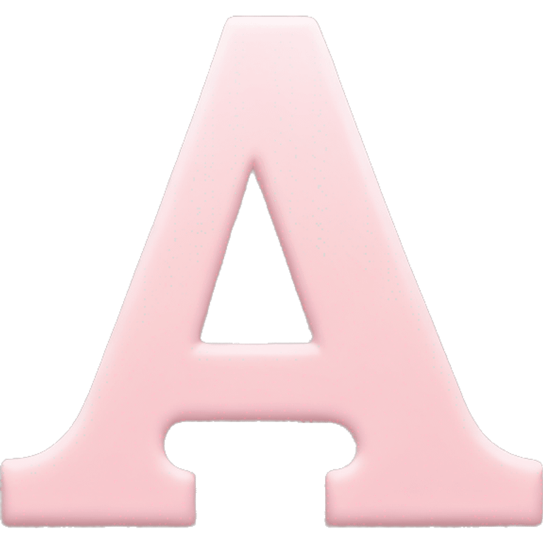 The letter a in pastel pink aesthetic style emoji