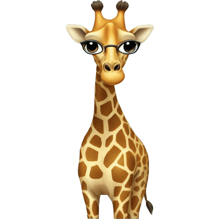 Giraffe with modern fashion sense emoji