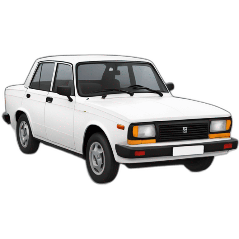 White lada 2107 emoji