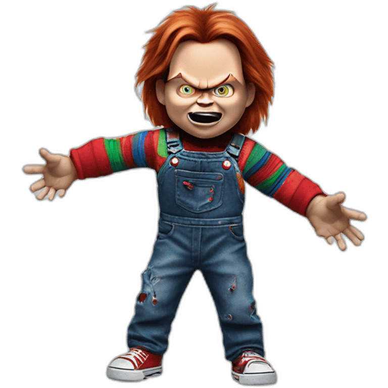 Chucky qui salue avec la main droite emoji