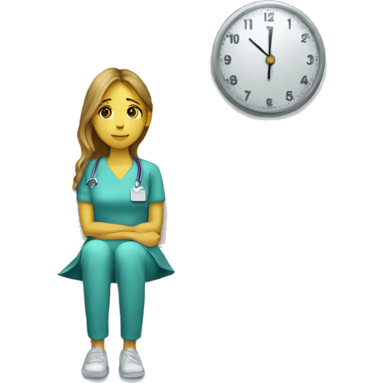 Patience girl in the waitin room of a hospital emoji