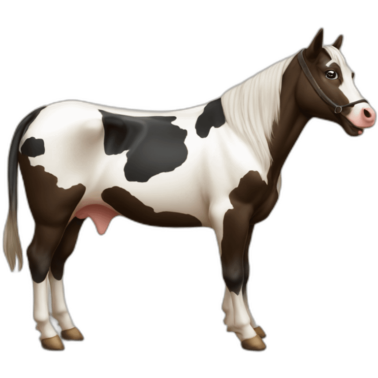 Vache sur cheval emoji