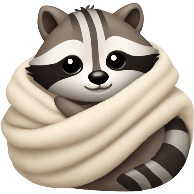 Cozy raccoon emoji