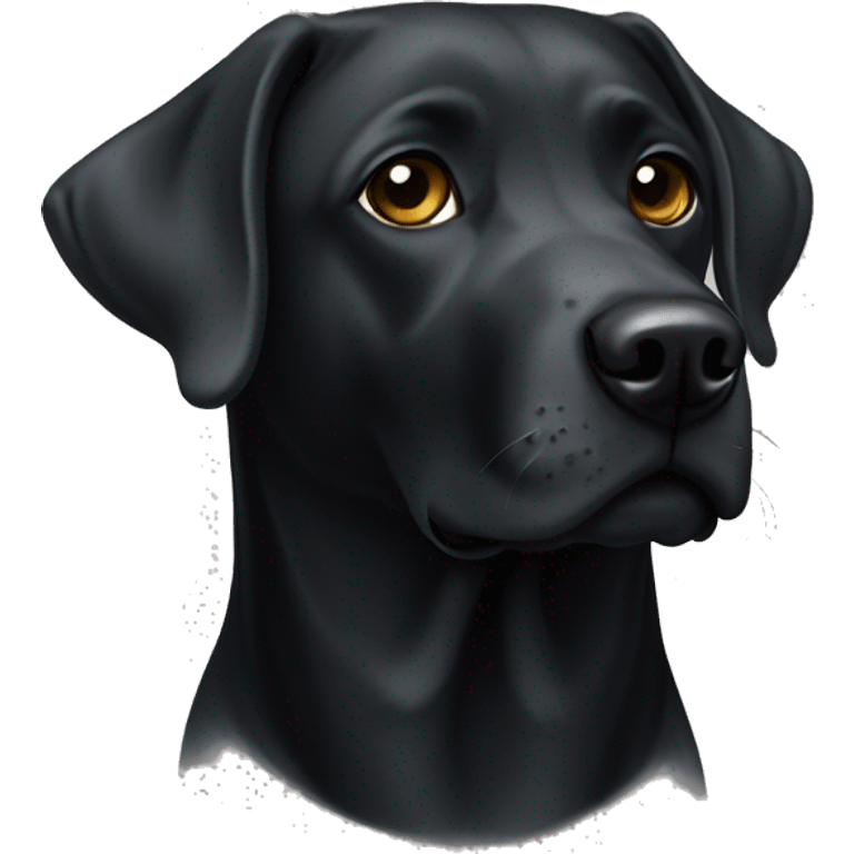 Un labrador noir emoji