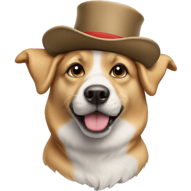 Dog with hat emoji