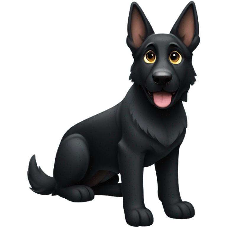 Black German Sheppherd emoji