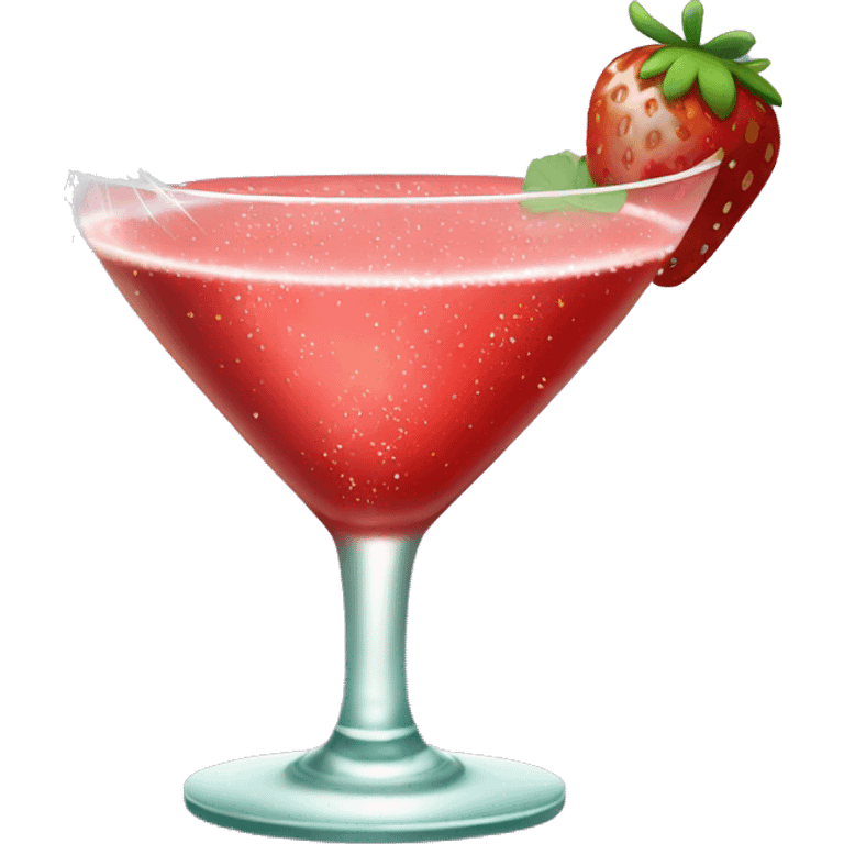 Strawberry martini with sparkles emoji