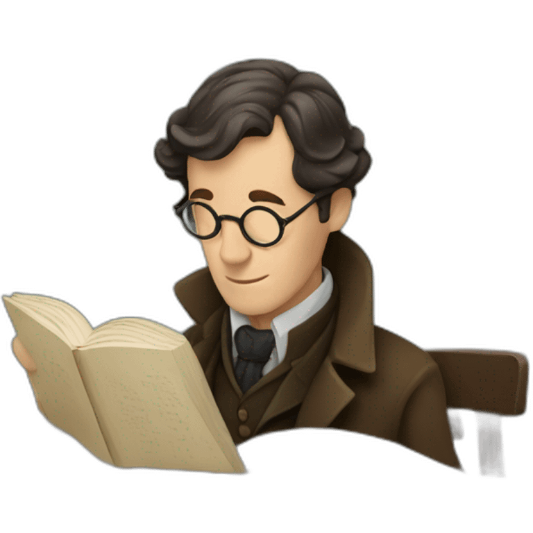 sherlock holmes reading a book emoji