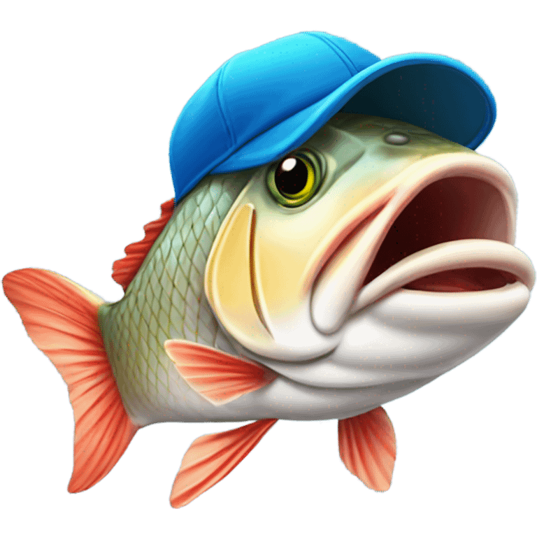 barramundi with baseball cap emoji