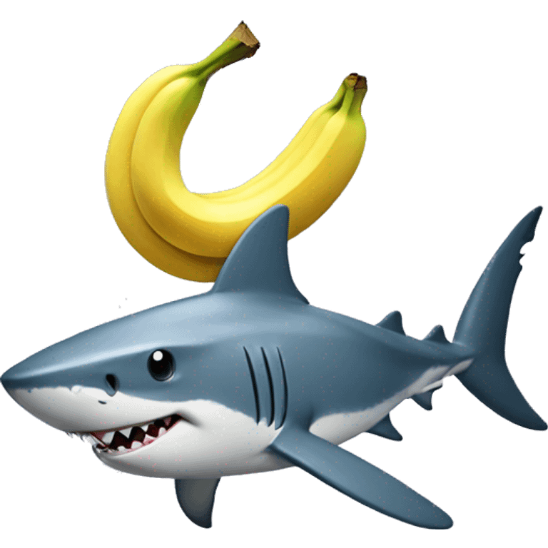 shark with banana emoji