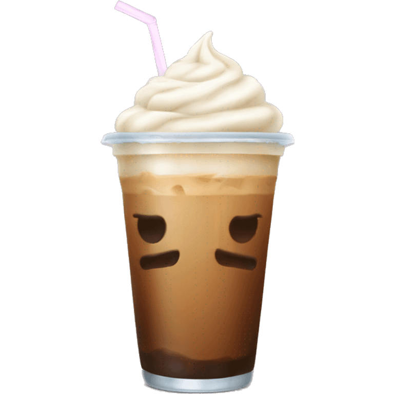 Iced coffee with cream  emoji