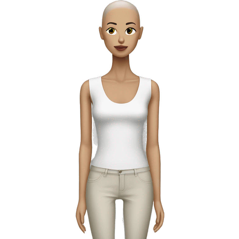 minimal fashion mannequin with no hair emoji