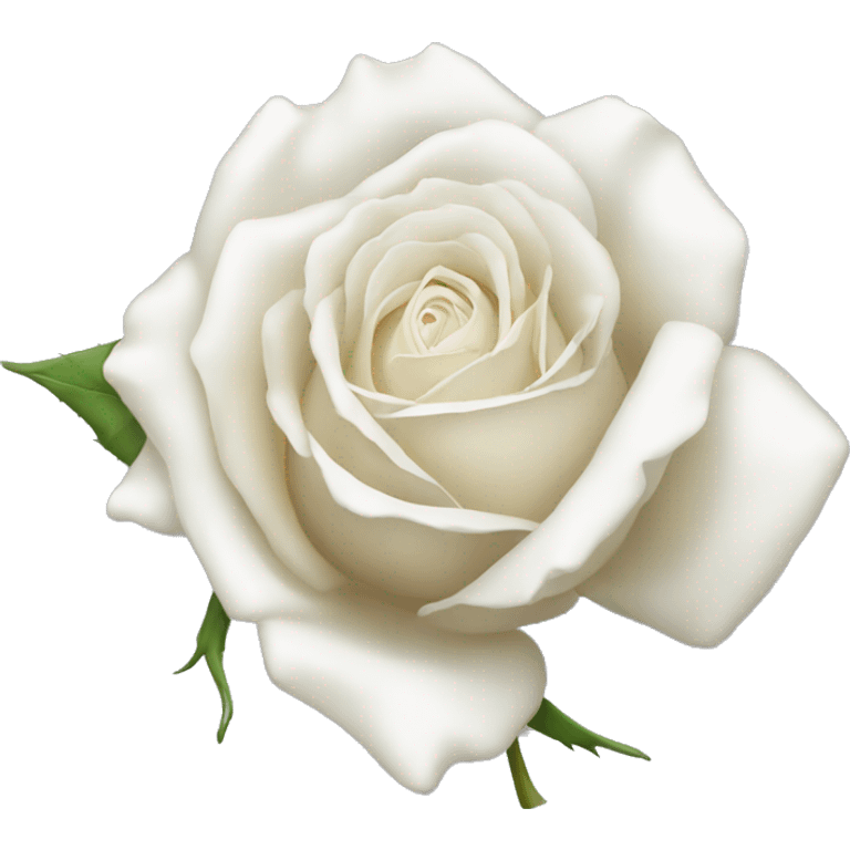 Wilted white rose emoji