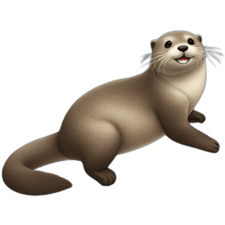 Loutre sur transat emoji