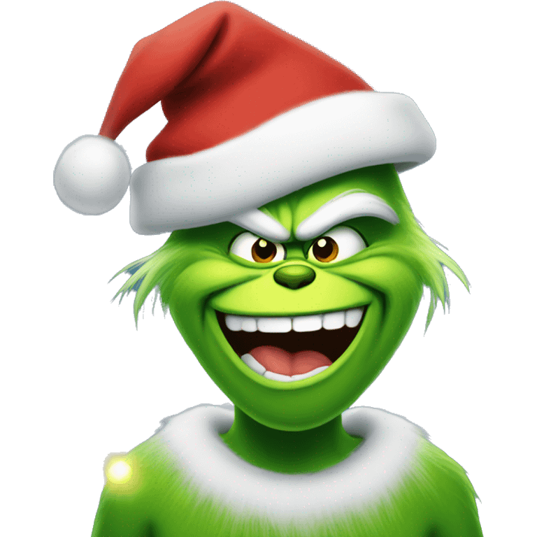 grinch stealing christmas lights emoji