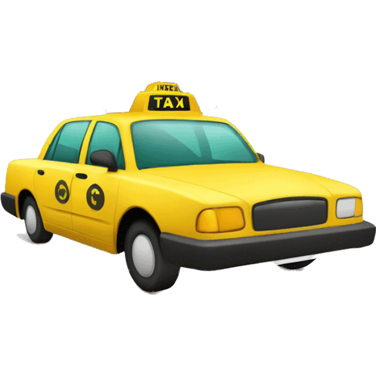 taxi with green tree emoji