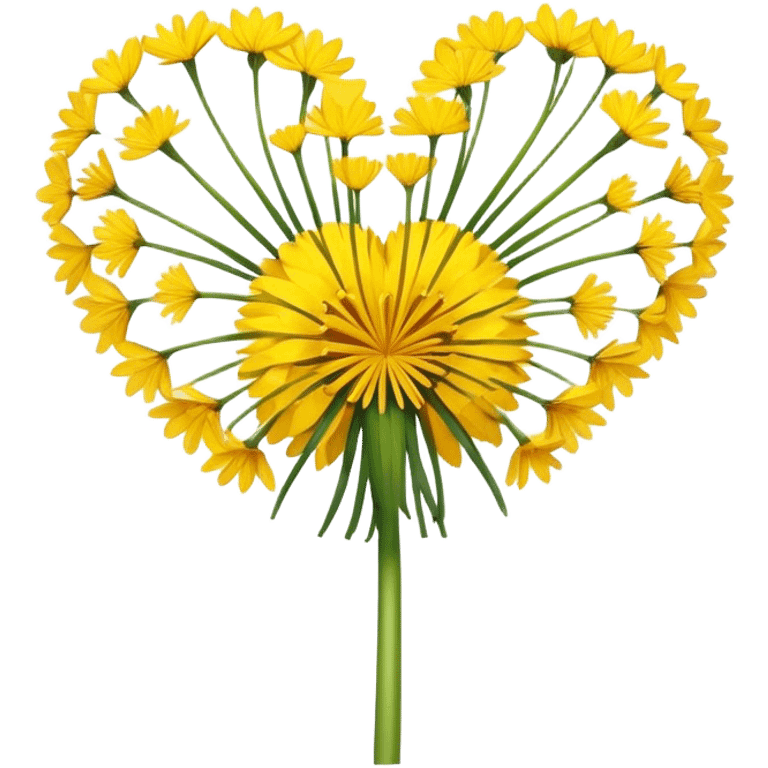 Dandelion color  heart emoji