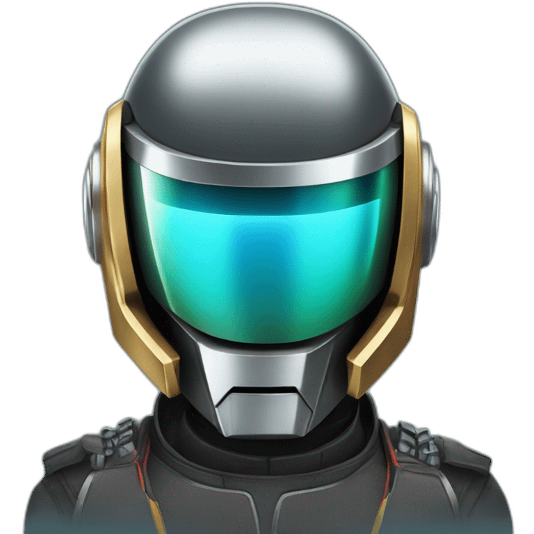 helmet robot like daft punk emoji