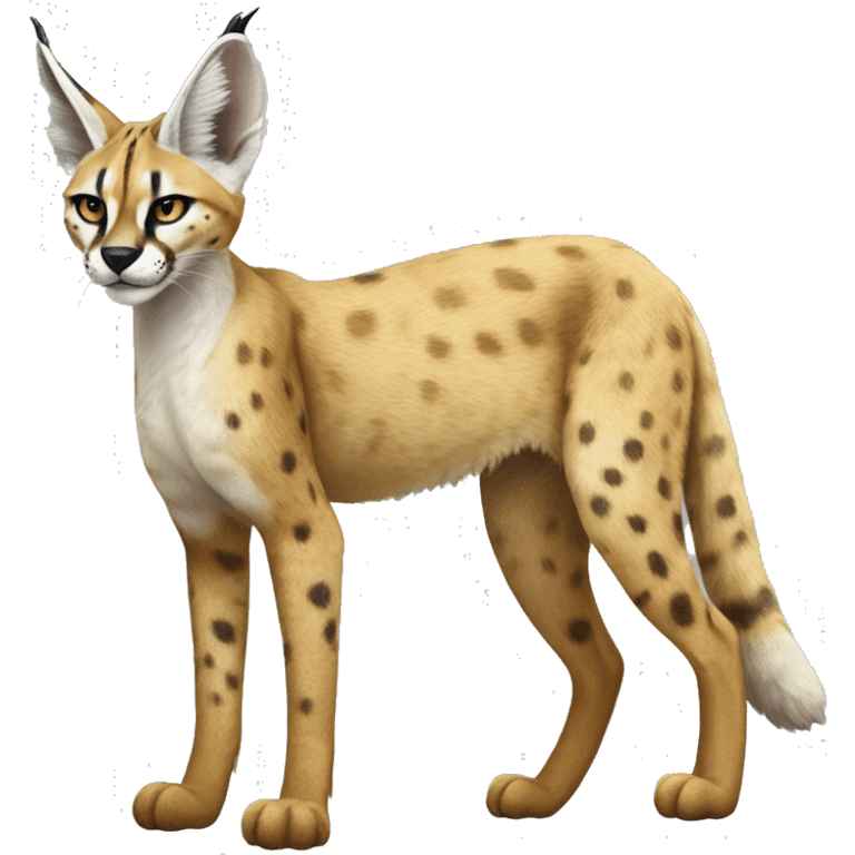 Sergal-Serval-Caracal-Vernid full body emoji