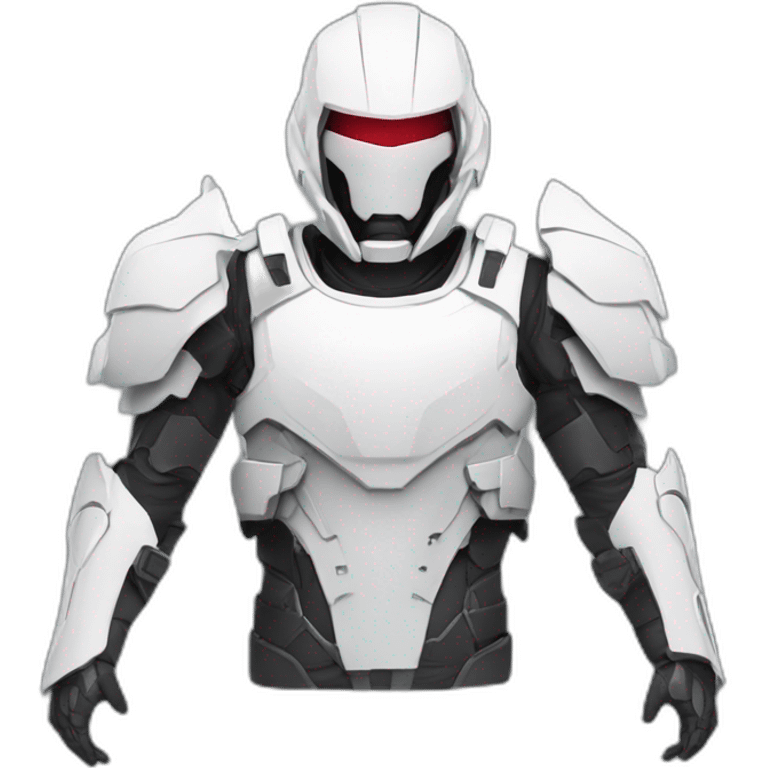 futuristic white Phantom squad Infiltration armored breastplate arms emoji