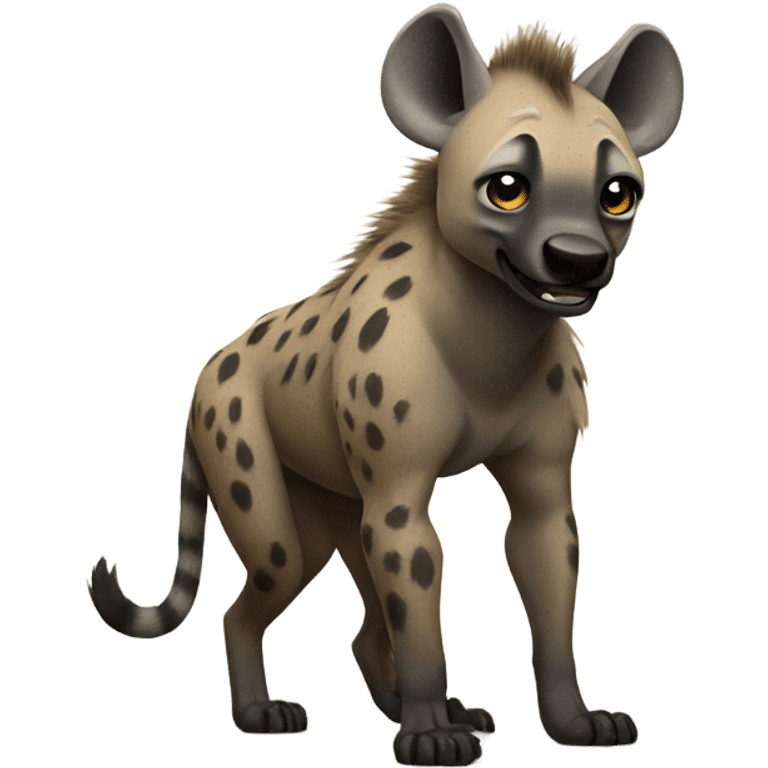 Hyena flexing body emoji