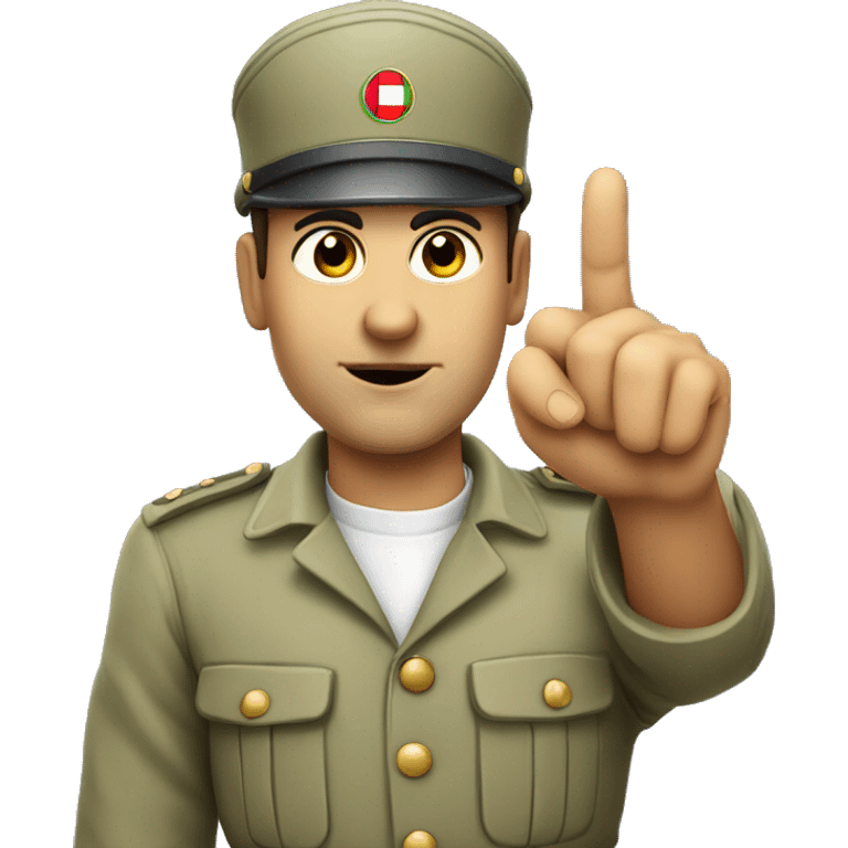 italian soldier pointing at you with hand emoji