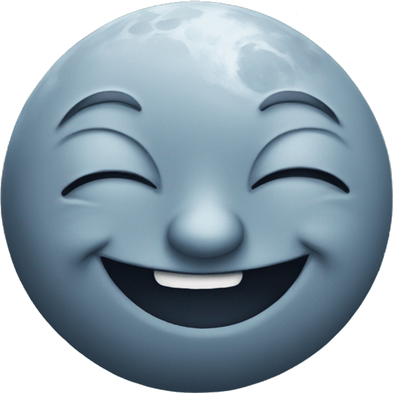 Moon with smiling face emoji